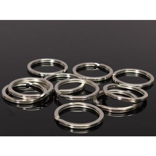 Silver Plated Metal Blank Keyring Keychain Split Ring Keyfob Key Holder Rings Women Men DIY Key Fashion Casual Home Accessories