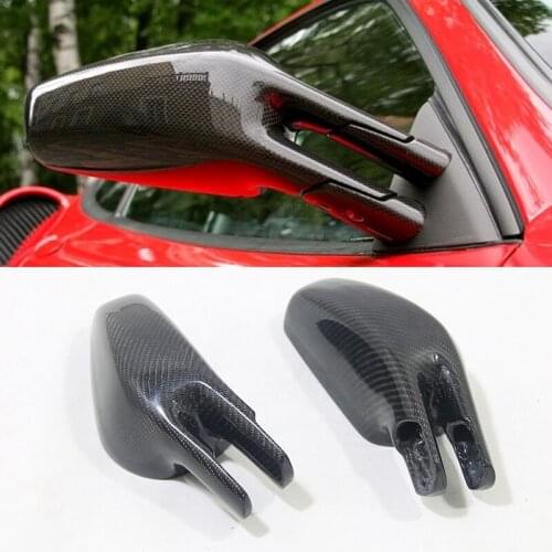 For Farrari F430 Carbon Fiber Rear View Mirror Shell Reflective Cover Modified Decorative Ferrari Reversing Mirror Shell