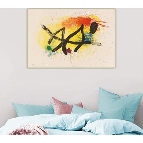 Citon Joan Miro《Geneva.1961》Surrealism Canvas Art Oil Painting Artwork Poster Picture Background Wall Decor Home Decoration