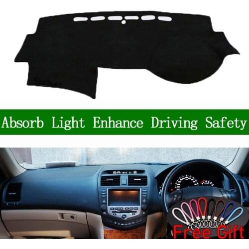 For Honda Accord 2004 2005 2006 2007 Right Hand Drive Dashboard Cover Car Stickers Sun Shade Mat Carpet Interior Accessories