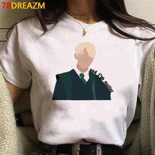 Draco Malfoy t-shirt summer top women couple streetwear japanese t-shirt tshirt ulzzang