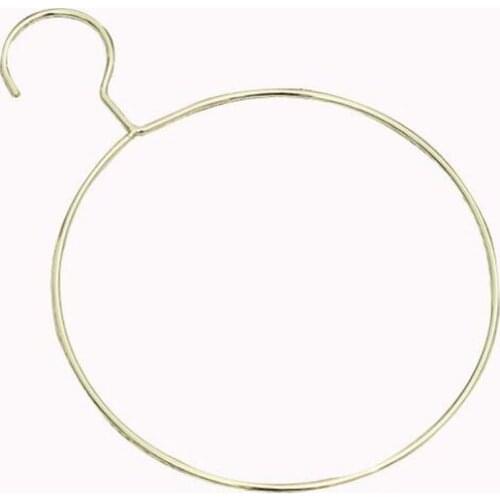 3pcs Gold Metal Simple Design Round Belt Scarf Ring Storage Closet Hanger Fancy Rose Gold Scarf Towel Rack Organizer