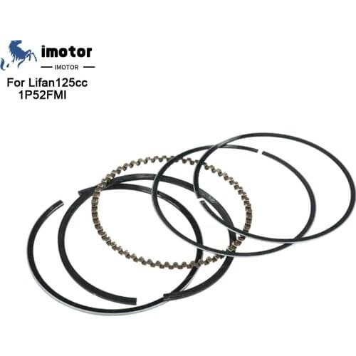 Motorcycle 52.4mm Piston Ring Set For Lifan 125 LF 125cc Horizontal Engines Dirt Pit Bike ATV Quad Monkey Bike Parts 1P52FMI