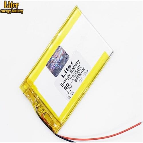 Liter energy battery 283562 3.7V 800mAh MP3 GPS navigation vehicle for the solar energy super thin battery