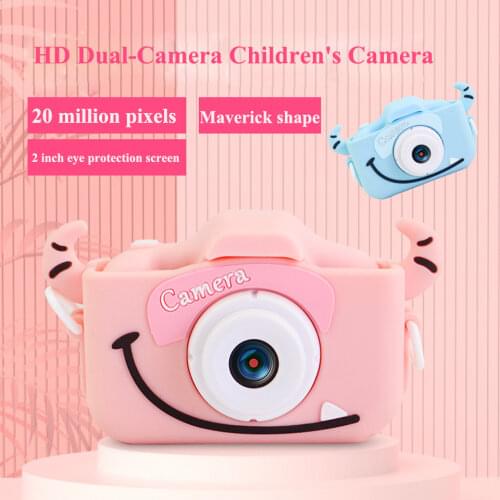 32G Cartoon Kids Camera Childrens High-Definition Dual-Camera Cartoon Camera Mini DSLR Camera Childs Educational Toy Best Gift