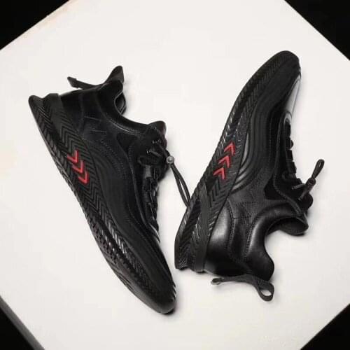 Autumn Black Lazy Shoes Lace Full Grain Leather Men Casual Shoes lightweight Man Footwear Shoes For Hot Sale 2019