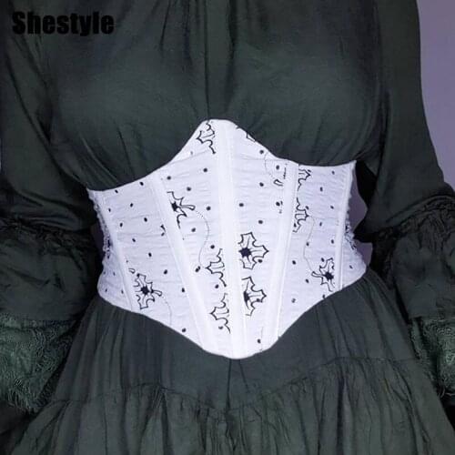 Shestyle White Back Bandage Chest Wrapping Irregular Cummerbunds Waist Band Corsets Office Lady Bone Slim Accessories Women