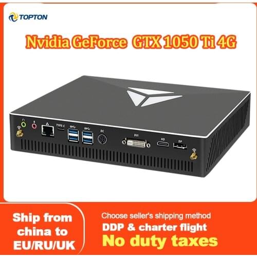 Topton Gamer Computer Intel Core i9-9900 i7-9700F Nvidia GTX 1050 Ti 4G GDDR5 Gaming Mini PC Windows 10 pro Dual-band WiFi