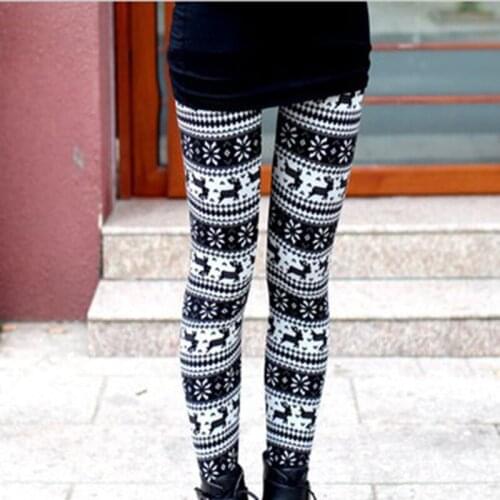 FENNASI Stripe Warm Women‘s Leggings Women Sexy Winter Soft Casual Leggings High Waist Print Christmas Leggings