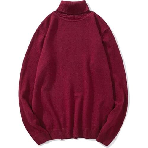 Winter High Neck Thick Warm Sweater Men Turtleneck Brand Mens Sweaters Slim Fit Pullover Men Knitwear Male Double collar