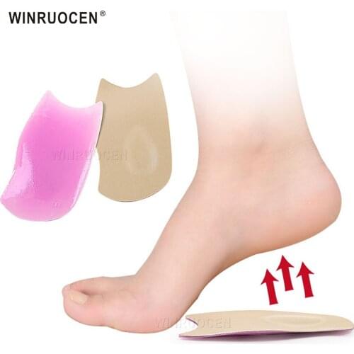 1 Pair Silicone Gel Foot Heart Pad Insert Soft Arch Flat Feet Sleeves For Plantar Fasciitis Support & Flat Foot Health Insoles