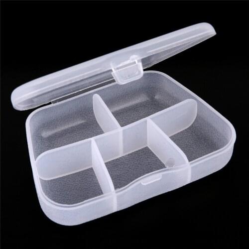 1pc Portable 3 Slots / 5 Slots Transparent Pills Medicine Box Case Travel Tablet Medicine Organizer Holder