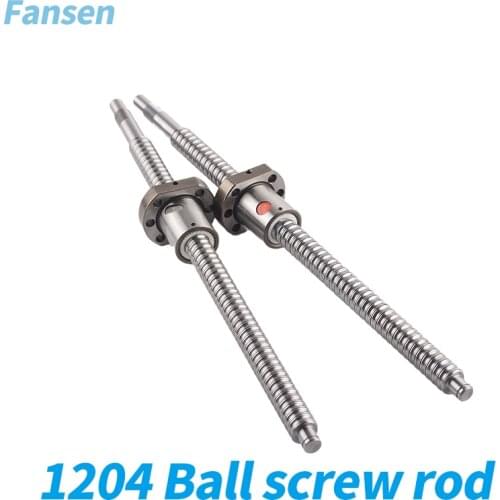 1204 Ball Screw Machined SFU1204 250 300 500 600 800 1000mm C7 Roller Ball screw Nut With Single Ball Nut For CNC Parts Lead