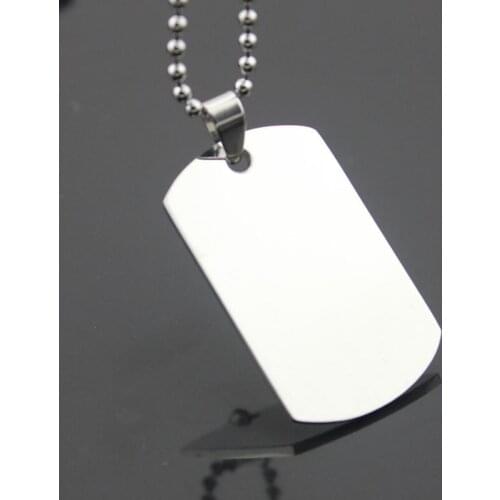 200pcs new Personalized Blank Stainless Steel Dog Pet Tag,Free Shipping Military Dog Tag Pendant Charm Both Polished Jewerly