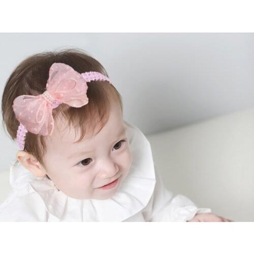 2017 Korean fashion headbands bow Flower headwear elastic Hair Band children hair accessories