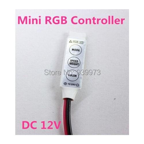 5pcs/lot 12V Mini 3 Keys LED RGB Controller for led 3528 5050 RGB strip light Free shipping