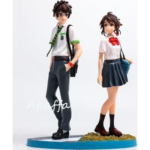22cm Anime Figure Toys Your Name Tachibana Taki Miyamizu Mitsuha PVC Action Figure Toys Collection Model Gift Doll