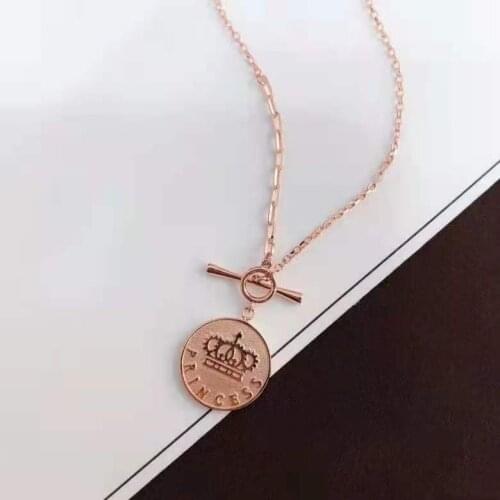 Au750/18k real gold crown sign pendant necklace jewelry for lady&daily life wear&decoration&gift&party