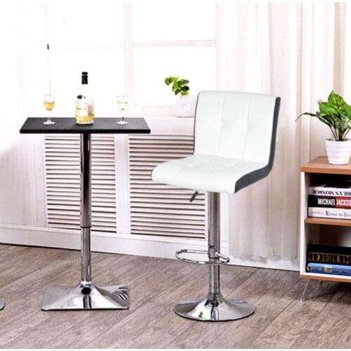2pcs Bar Chair Modern Bar Stool Soft Thick Artificial Leather Barstool Chair Swivel Adjustable High Lounge Chair Kitchen HWC