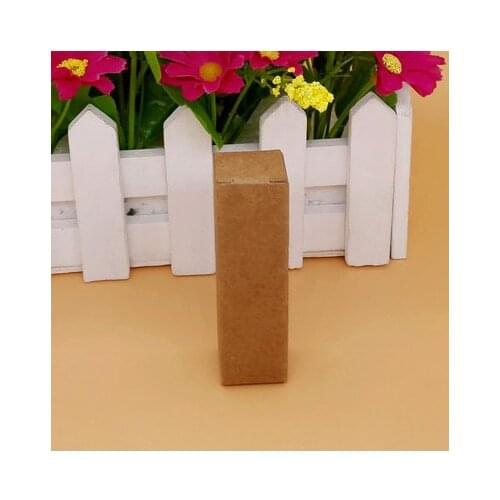 2*2*8.5cm Essential Oil Bottle Brown Kraft Paper Event Box Lipstick Perfume Cosmetic Nail Polish Gift Packaging Box 100Pcs/Lot
