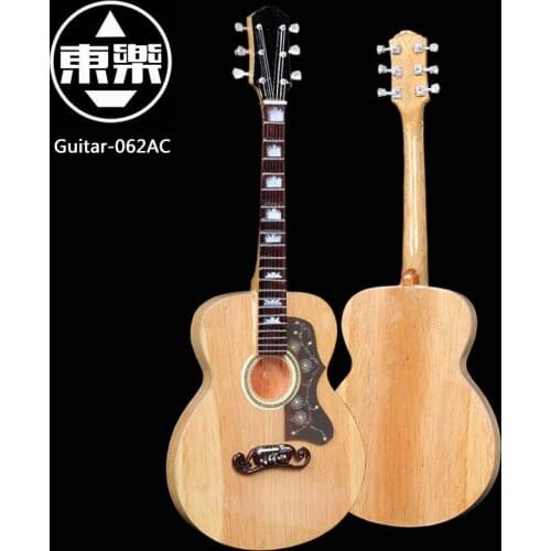 Wooden Handcrafted Miniature Guitar Model guitar-062AC Guitar Display with Case and Stand (Not Actual Guitar! for Display Only!)