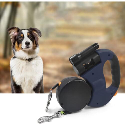 Retractable Double Dog Pet Leash Rope Dual Walk Two Dog With Light Adjustable sucking plastic and self sealing bag