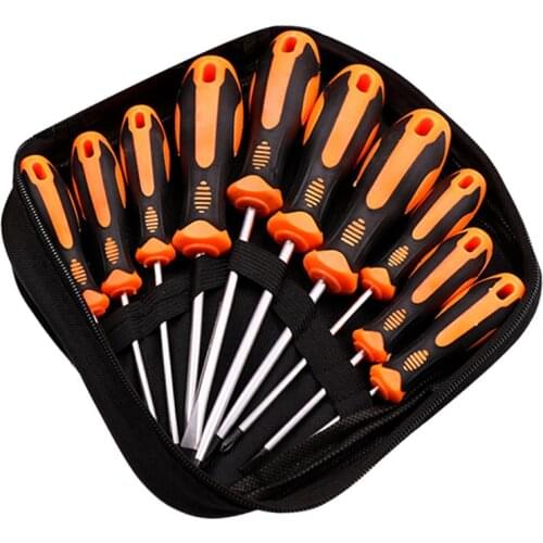 Insulated Screwd Magnetic Slotted Phillips Screwdriver Bits Set Non-slip Handle Electrician Repair Hand Tools