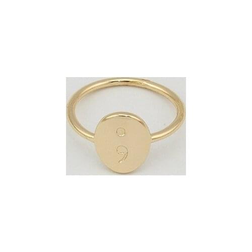 Fashion Custom Personalized Semicolon Symbol Engraved Finger Ring For Women Wholesale