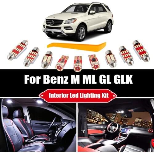 For Mercedes Benz M ML GL GLK GLA GLC Class W163 W164 W166 X164 X166 X204 X156 X253 Canbus Car LED Map Interior Light Kit
