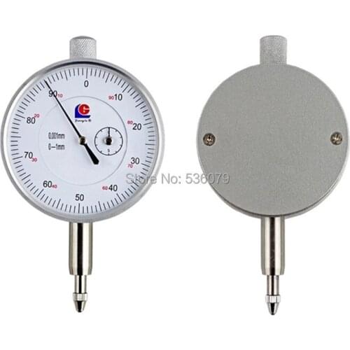 0-1mmx0.001mm dial micron indicator, Resolution: 0.001mm, Chinese famous "GuangLu" brand, without jewels