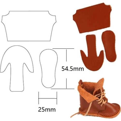 Doll Dolly Shoes Make Cutting Die Leather Punch Cutter Mold Tool DIY Shaped Leathercraft for Wallet Shoes Bag Custom Design
