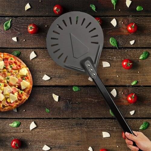 Metal Pizza Peel with Detachable Aluminum Handle Perforated Pizza Paddle 39-Inch Long Pizza Turning Peel 8-Inch