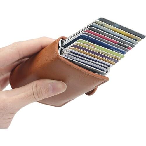 New Aluminum Metal Credit Card Mini Wallet Men And Women Smart Wallet Rfid Business Card Holder Wallet