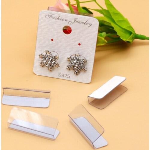 100Pcs 2.5x3cm Earring Cards Holder Earring Ear Studs Jewelry Display Cards Adapter, Self-Adhesive ，to hang paper cards