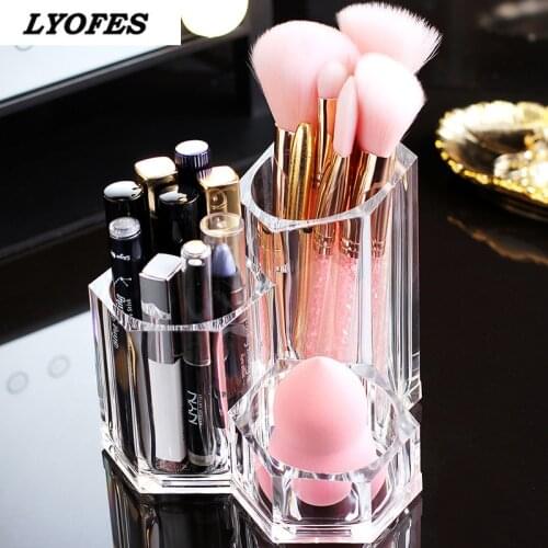 Pencil Pen Holder Desk Organizer Brush Holder Makeup Holder Acrylic Pearl Marker School Supplies Office Storage Desk Assessories