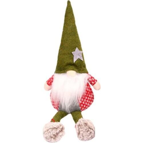 T84E 16" Lighted Christmas Gnome Handmade Scandinavian Swedish Tomte Gnomes Santa Light Up Elf Toy Winter Home Table Decoration