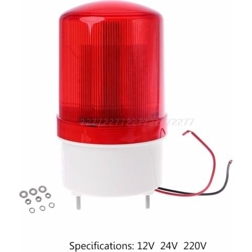 220V/12V/24V LED Alarm Light Warning Lamp Signal Buzzer Rotary Strobe Flash Siren Emergency Sound Illumination Hummer A27 19