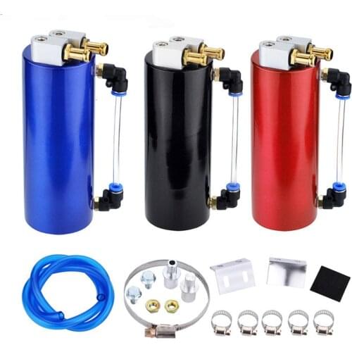 Universal Aluminum Racing Oil Catch Tank/Can Fuel Reservoir Round Can Turbo Oil Cat Can Car Modified Parts