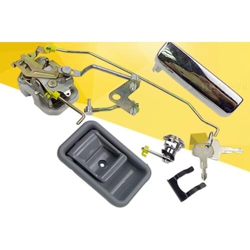 For Kobelco SK60 100 120 200 135 Excavator Cab Door lock assembly outer handle lock cylinder Excavator Accessories