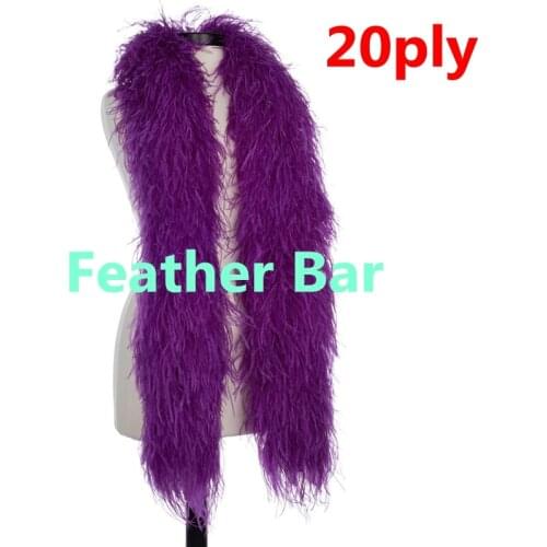 High quality 10meters dyed leather VIOLET ostrich feather Boas fringe natural ostrich feather trimming for skirt/dress/costume