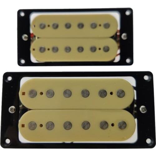 High Output Guitar Pickup Double Coil Humbucker Pickups Neck and Bridge Set Beige