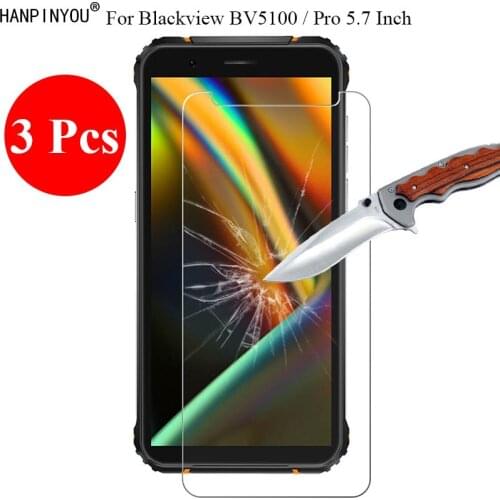 3 Pcs/Lot New 9H 2.5D Tempered Glass Screen Protector For Blackview BV5100 / Pro 5.7" Protective Film Guard + Clean Tools