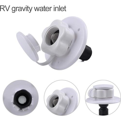 1 Set New Arrivals White Gravity Fresh Water Fill Hatch Inlet RV Trailer