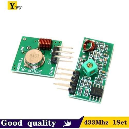 1pcs 433Mhz RF Wireless Transmitter Module and Receiver Kit 5V DC 433MHZ Wireless For Arduino Raspberry Pi /ARM/MCU WL Diy Kit