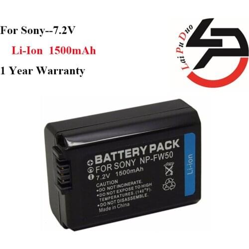 1500mah 100% brand new Replacement Camera Battery For Sony NP-FW50 DLSR A33 NEX-5R NEX-F3 NEX3NLB SLT-A33B SLT-A55VY NEX-5NKS