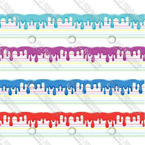 16-75MMCartoon Cream Printed Grosgrain&Satin Ribbon DIY Handmade Materials Christmas Wedding Gift Wrap Tape 50yards