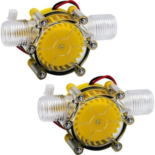 2 Pcs 10W Water Flow Pump Mini Hydro Generator Turbine Flow Hydraulic Conversion, 12V & 80V