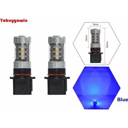 2Pcs PSX26W P13W Blue 80W 16LEDs 1600lm/Pair DC 9-24V For Driving Fog Light / Day Time Running Light DRL