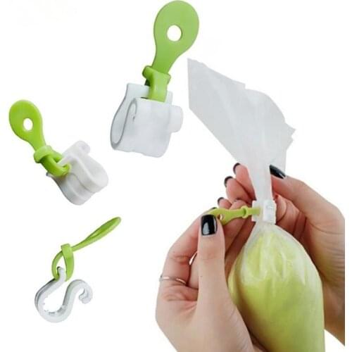 3 Pieces Cake Decorating Bag Clips Frosting Piping Bags Icing Cake Cupcakes Ice Piping Bag Buckles Reusable Baking Tools Cocina