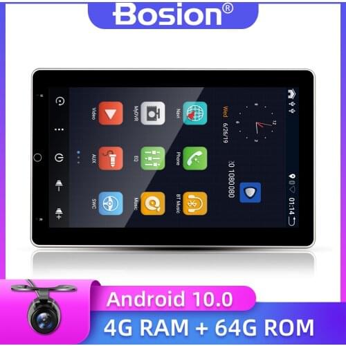 Bosion 10.1" Android 10.0 Car ultimedia Player Universal GPS Navigation Radio Rotation screen 2 Din DSP IPS Car Stereo 4GB+64GB